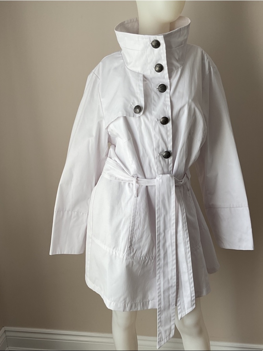 Black Rivet Trench Jacket - Picture 2 of 10